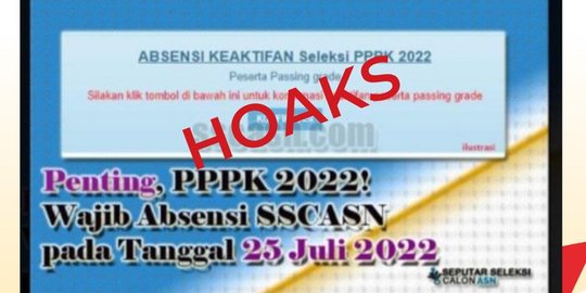 CEK FAKTA: Hoaks Absensi Keaktifan Seleksi PPPK 2022