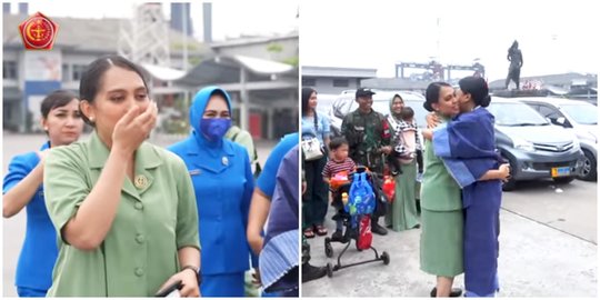 Sertu Bella Antar Suami Berangkat Tugas, Kehadiran Istri Panglima TNI jadi Kejutan