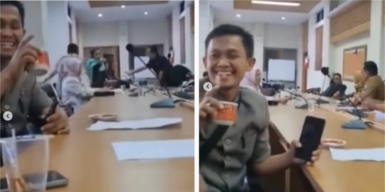 Anggota DPRD Banting Mic, Ada Sosok Asyik Ngopi & Ketawa di Ruang Rapat Jadi Sorotan