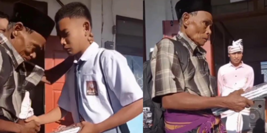 Viral Ayah Antar Buku dan Uang Saku ke Sekolah untuk Anaknya, Bikin Haru Warganet