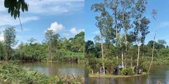Momen Langka Pulau Kecil di KalBar Bergerak Ikuti Arus Air, Curi Perhatian