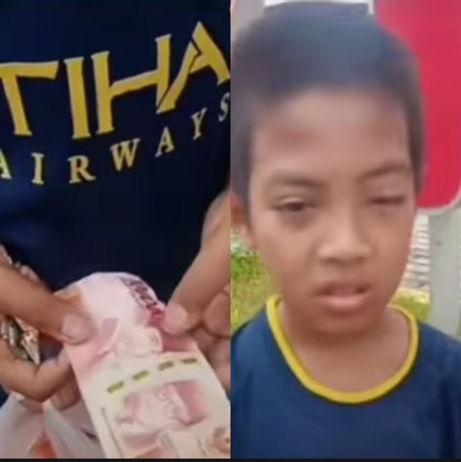 viral bocah jualan keripik di bandar lampung ditipu pembeli bayar pakai uang palsu