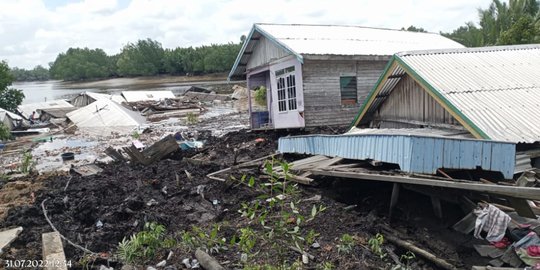 Abrasi di Inhil Riau, Ratusan Warga Kehilangan Rumah