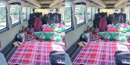 Wanita Ini Pamerkan Bus yang Disulap Mirip Ruang Keluarga, Ada Kasur Hingga Orgen