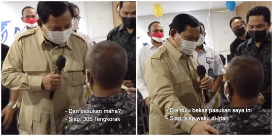 Prabowo Kaget Ketemu Pensiunan TNI Kuat, Ternyata Eks Pasukannya saat Tugas di Irian