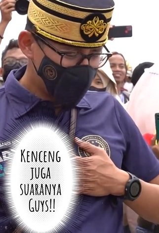 sandiaga uno coba meriam karbit