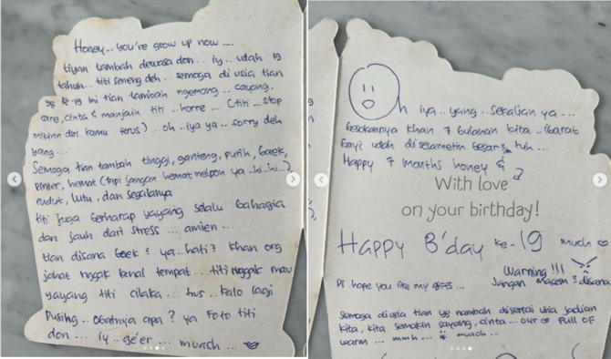 titi kamal unggah surat cinta pertama untuk christian sugiono isinya romantis
