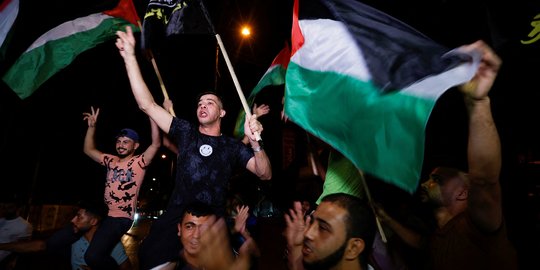 Warga Jalur Gaza Rayakan Gencatan Senjata dengan Israel
