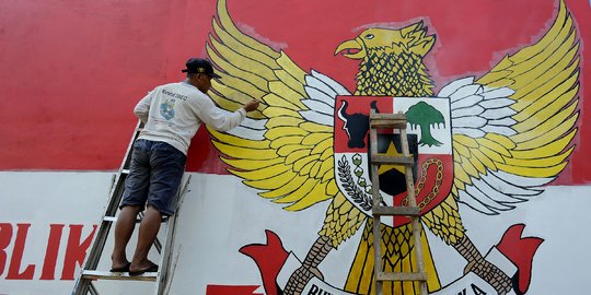 Kreativitas Warga Sambut HUT ke-77 Kemerdekaan RI dengan Mural