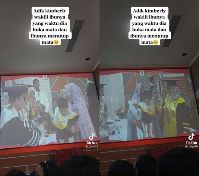 anak wakili wisuda ibunya yang meninggal saat melahirkannya