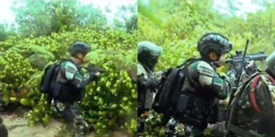 Video Panglima TNI Pimpin Latihan Bersama TNI AL, Aksi Pegang Senjata Disorot