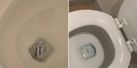 Foto Kertas di Lubang Toilet, Trump Diduga Buang Dokumen Rahasia