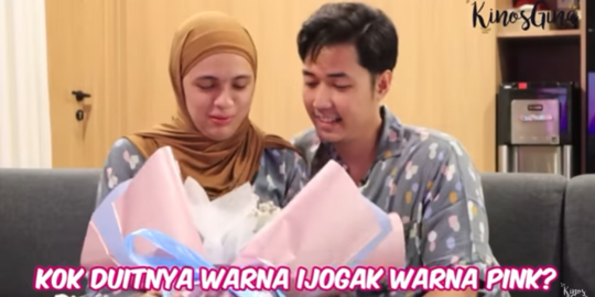 Tak Kuasa Tahan Tangis, Ini Momen Haru Nycta Gina saat Dapat Kejutan dari Suami