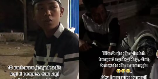 Tak Dijenguk Keluarga Selama Setahun, Kisah Haru Santri Ini Viral