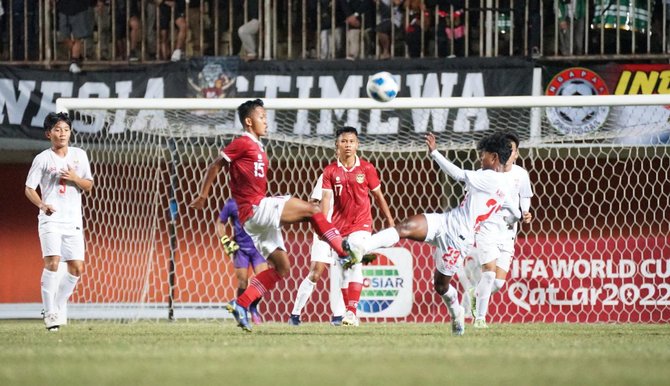 timnas u 16 melawan myanmar