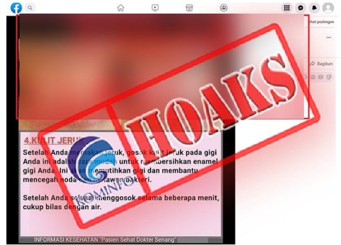 cek fakta hoaks kulit jeruk diklaim bisa putihkan gigi