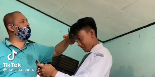 Viral Siswa Kena Razia Rambut Malah Jadi Ganteng, Begini Potretnya