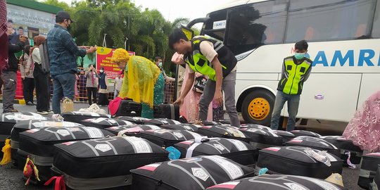 Tiga masih Dirawat, 167 Jemaah Kloter Terakhir Embarkasi Makassar telah Tiba