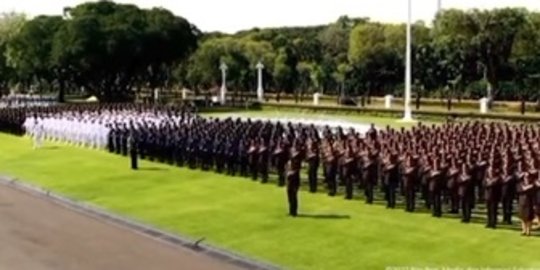 Video Adu Kekompakan Yel-Yel 3 Matra TNI VS Polri, Bikin Merinding