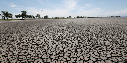 Penampakan Danau di Austria Kering Kerontang Penampakan Danau di Austria Kering Kerontang