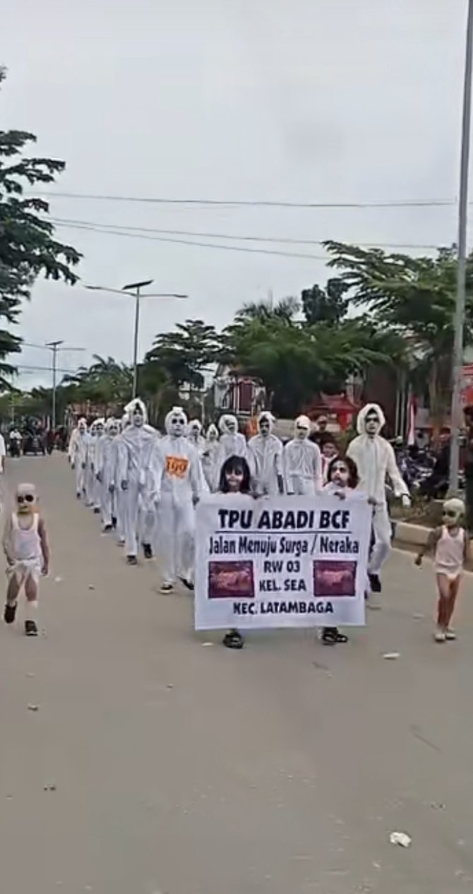 viral deretan aksi meriahkan hari kemerdekaan indonesia gerak jalan unik hingga lomba kocak