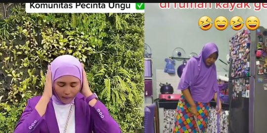 Wanita Ini Penggemar Warna Ungu, Penampakan Isi Rumah dan Koleksinya Curi Perhatian