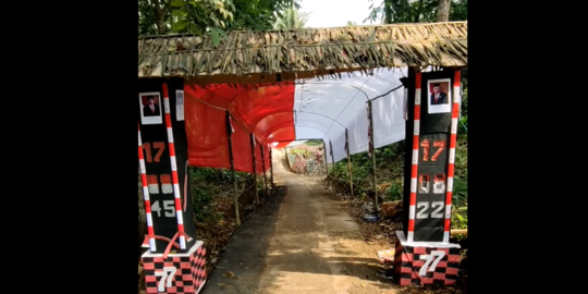 Semarakkan HUT RI, Ini Potret Bendera Sepanjang 77 Meter di Babakan Icak Sukabumi