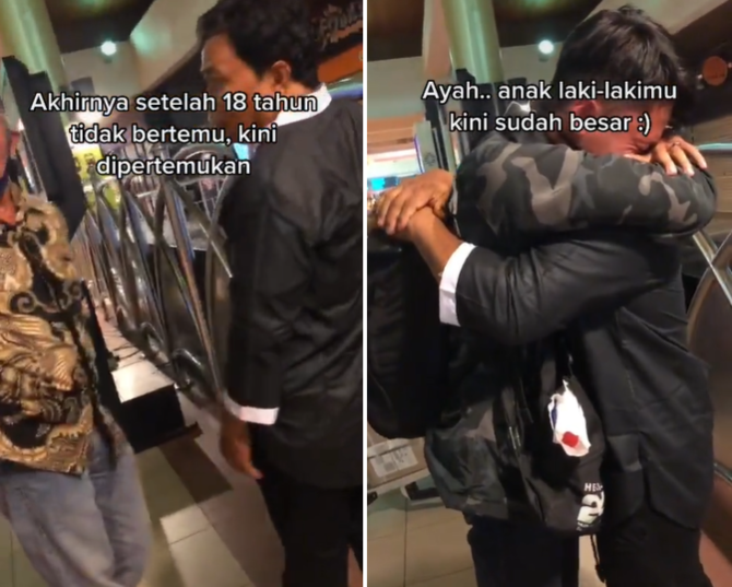 anak dan ayah kembali bertemu usai 18 tahun terpisah bikin haru