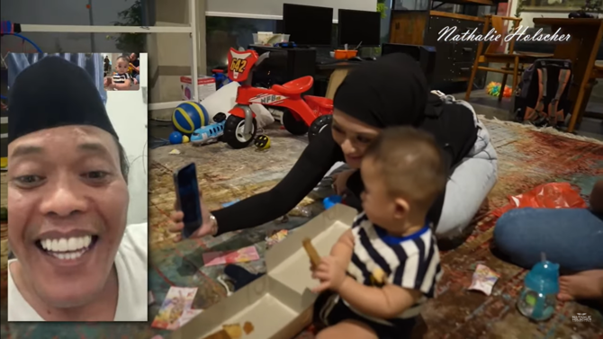 sule video call dengan nathalie holscher dan baby adzam