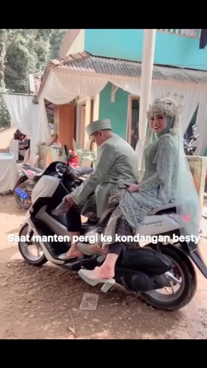 manten kondangan ke nikahan sahabatnya