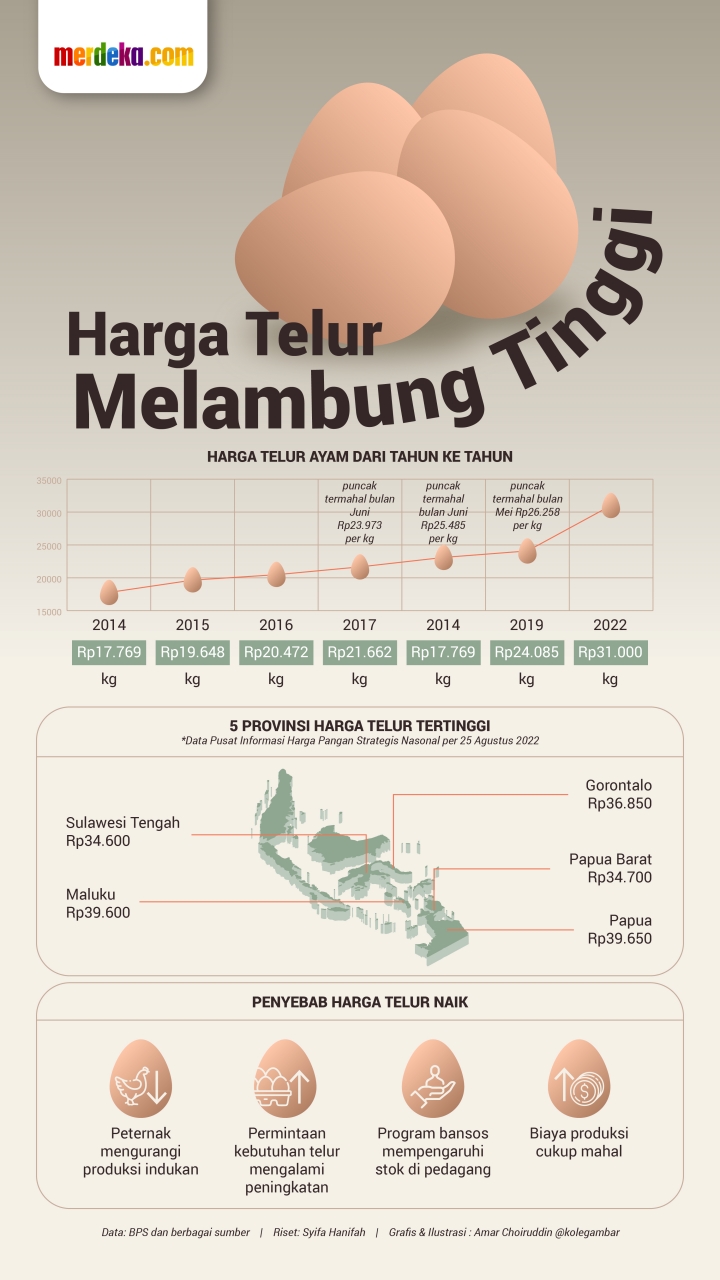 Infografis Harga Telur Ayam Pecah 9719