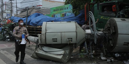 Kondisi Truk Trailer Maut yang Tewaskan 10 Orang di Bekasi