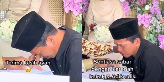 Viral Momen Ayah Menangis Sesenggukan saat Ijab Kabul, Lepaskan Putri Tercintanya