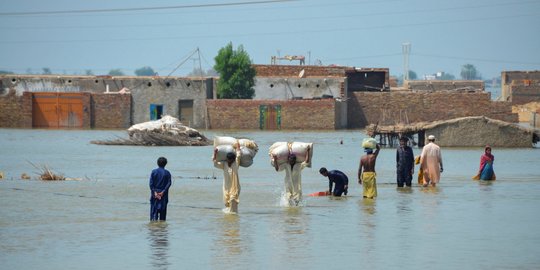 Banjir di Pakistan Munculkan Danau Raksasa Selebar 100 Kilometer