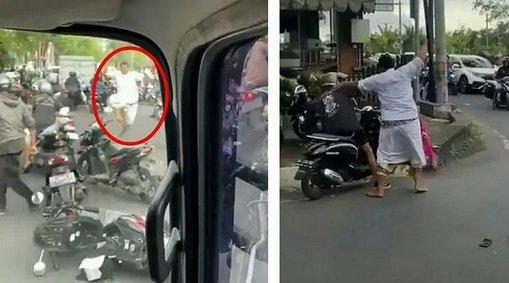 Pria Ini Ngamuk Di Jalan Bawa Sajam Pemotor Ditusuk, Di Kantor Polisi ...