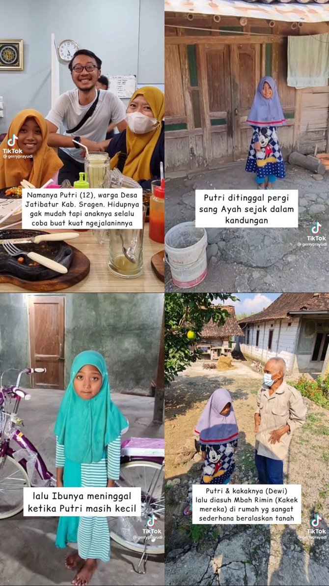 kisah haru putri ditinggal keluarganya