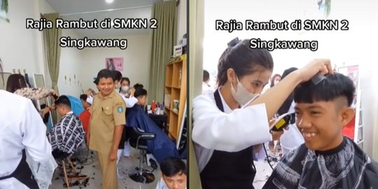 Guru Langsung Antar ke Salon, Razia Rambut di SMKN 2 Singkawang Ini Curi Perhatian