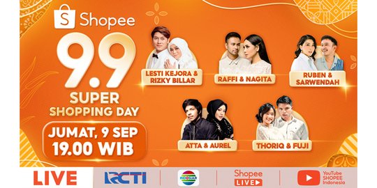 5 Pasangan Artis Viral Ini Hadiri Shopee 9.9 Super Shopping Day TV Show, Siapa Saja?