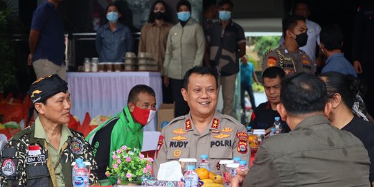 Kopi Konsolidasi Kapolda Banten Bareng Komunitas Ojek Online