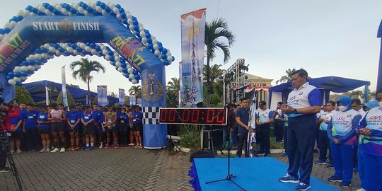 34.335 Orang Ikut Lomba Lari HUT TNI AL ke-77, Termasuk Istri Kasal Yudo