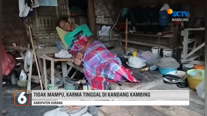 warga di subang tinggal di kandang kambing