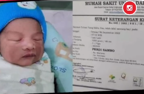 viral bayi lahir diberi nama perdi sambo