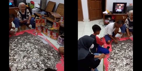 Kaya Mendadak, Satu Keluarga Ini Bongkar Celengan Hasilnya Bikin Melongo