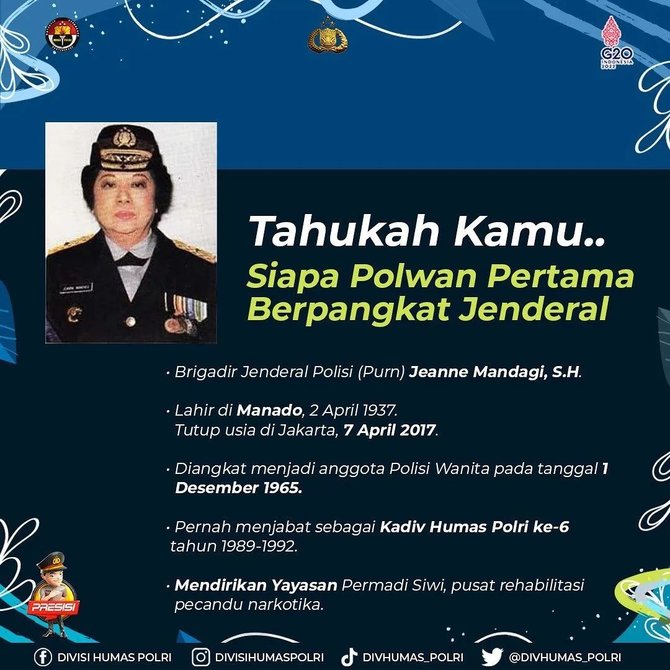 polwan pertama berpangkat jenderal