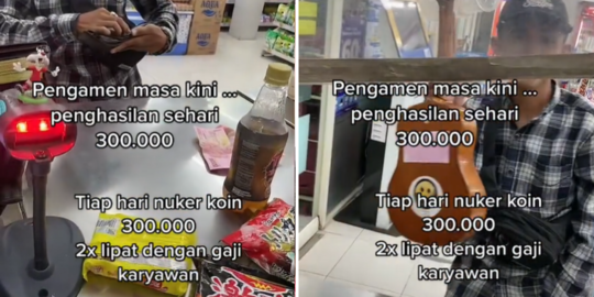 Viral Pengamen Traktir Kasir Mini Market, Ternyata Penghasilannya Rp300 Ribu per Hari