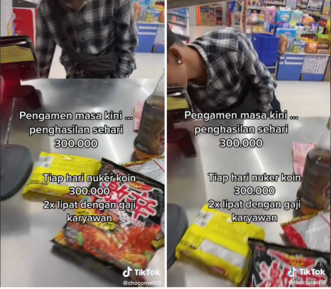 viral pengamen traktir kasir mini market ternyata penghasilannya rp300 ribu per hari