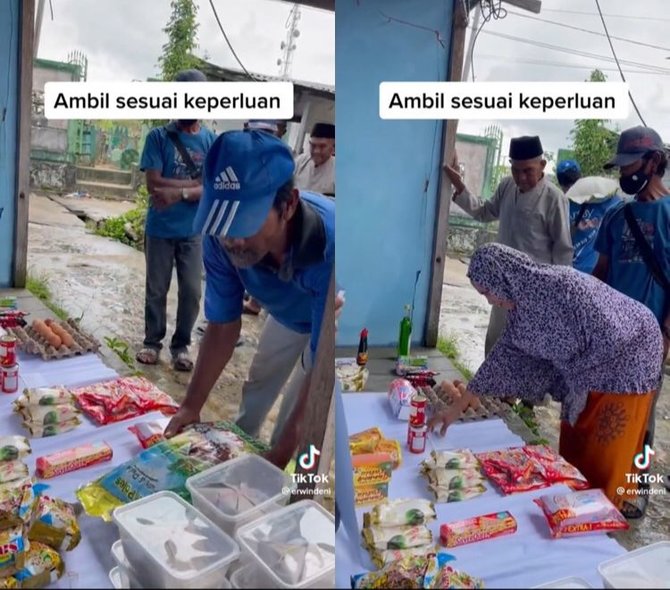 bagi sembako sesuai keperluan