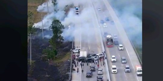 Tim Labfor Selidiki Penyebab Kecelakaan Beruntun di Tol Pejagan