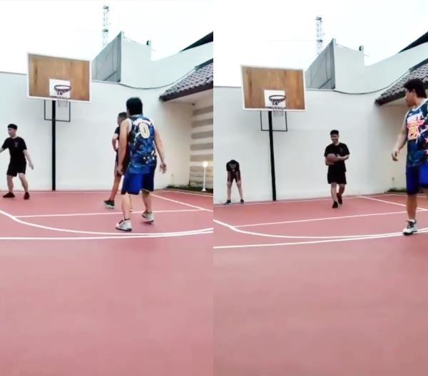 video brigadir j main basket dengan para ajudan ferdi sambo