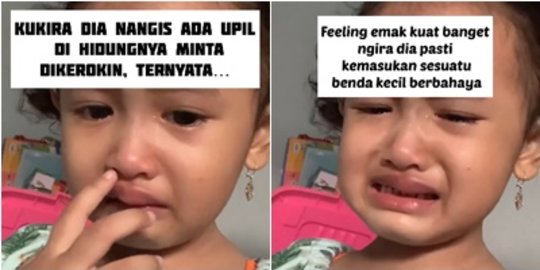 Ibu Ini Panik Lihat Anak Nangis Pegang Hidung & Bilang Sakit, Endingnya Bikin Lega